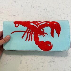 EUC Light Blue Lobster Clutch